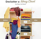 Trapezoid Storage Bins – 3-Pack Closet Shelf Organizer & Baskets, Open Front Bin for Shelves, Foldable Fabric Basket for Clothes, Cube Storage Bins, Towel, Clothing Shelf (Beige, 3 Pack)