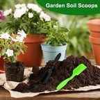10-Pack Mini Gardening Shovel Spoon, Plastic Garden Soil Scoops for Cultivation Digging Transplanting/Flower Planting/Plant Succulent, Colorful Small Gardening Tools [Black, Green]