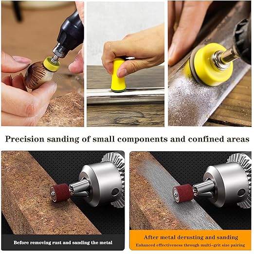 334 PCS 1 Inch Wet Dry Sanding Discs, 60 80 120 180 240 320 400 600 800 1000 1500 2000 3000 5000 10000 Grit Aluminum Oxide Hook and Loop Sandpaper for Rotary Tools with Backing Pad Accessories Kit