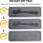 Moforoco Kitchen Dish Soap Dispenser Set, 16OZ Glass Bottle, Hand and Dish Soap Dispenser Set, Instant Dry Tray, Non-Slip Silicone Pad, Brush Holder with Smiley Face Sponge Holder, Kitchen Decor