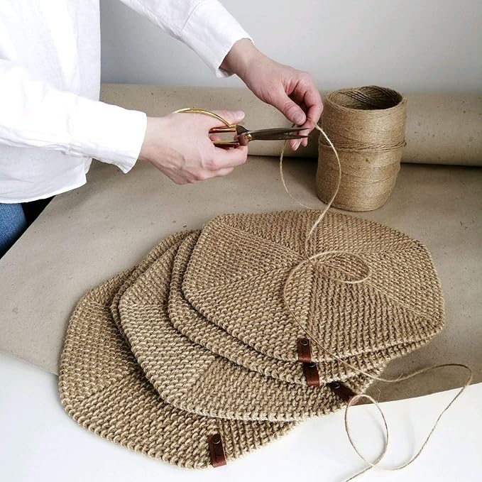 KIS Premium Natural Jute Twine 1500 Feet 2mm - Smell Free 3 Strand, DIY Projects, Crafts, Decoration, Hobby, PET Friendly, Gardening Yarn - String - Rope