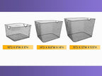 YBM HOME Kitchen Pantry Organizer Wire Baskets for Shelves, Cabinets, Pantry, Countertop, Mesh Open Storage Bin Metal Basket for Organizing Food Supplies, 3 Pack, 12.1x7.8x5.8