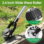 Wheel Rotary Edger Manual Lawn Tool for Sidewalk Edger Rotary Wheel Rotary Wheel Manual Edger Lawn Tool Strong 4 Sections Stainless Steel Handle