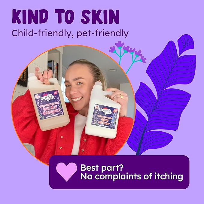 Originally Yellow Plant Based Fabric Softener | Ultra-Concentrated Laundry Softener Infused with Organic Lavender | High-Efficiency Plant Liquid Fabric Softener Helps Remove Static & Wrinkles | 34 Oz