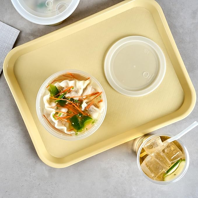 Restaurantware Plastic Food Container 100 Pack of 40 oz Clear Microwave-Safe Storage Container With Lid Leakproof Round Shape Disposable Freezer-Safe