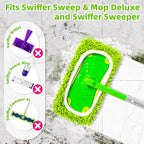 Reusable Dry Sweeping Cloths Microfiber Wet Pads Refill Compatible with Swiffer Sweeper Mop Replacement Sweeping Mopping Pad Refills for Use on All Sealed Floors - Stone, Hardwood, Laminate & Tile