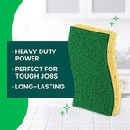Scotch-Brite Heavy Duty Scrub Sponge, 24 Kitchen Sponges Designed for Tough Messes in the Kitchen that Last 3X Longer*, Best for Cast Iron Skillets and Outdoor Grills, Flexible, Durable, and Strong