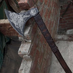 [MDM KING TOOLS] Handmade 38" Viking Axe Real Camping Axe Berserker Axe, Large Norse Axe,Scandinavian Double Headed axe Functional Viking Battle ax Norse Best Gift For Your Love