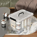 18 Quart Storage Boxes, 4-Pack Clear Plastic Storage Bins with Lids