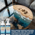 Resin Polishing Kit, Resin Polish 16oz and Cleaner 16oz, Epoxy Polish Removes Scratches & Scuffs, Suitable for Epoxy, Metal, Jewelry Grinding and Polishing