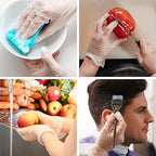 OKIAAS Disposable Gloves S, Bulk of 1000 Pcs|Latex and Powder-Free Clear Vinyl Gloves for Household, Food Handling, Lab Work and more, 10 Dispenser Boxes