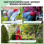 Weed Puller Tool, Stand Up Heavy Duty Weed Remover Tool with Long Handle & 4-Claw Steel Head, Bamboo Garden Hand Weeding Tool - Easily Remove Weeds Without Bending, Pulling,or Kneeling