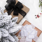 Ribbli White Burlap Wired Ribbon, 1-1/2” Inch x Continuous 20 Yard, White Wired Ribbon for Wreaths,Big Bows,Tree Decoration,Outdoor Decoration