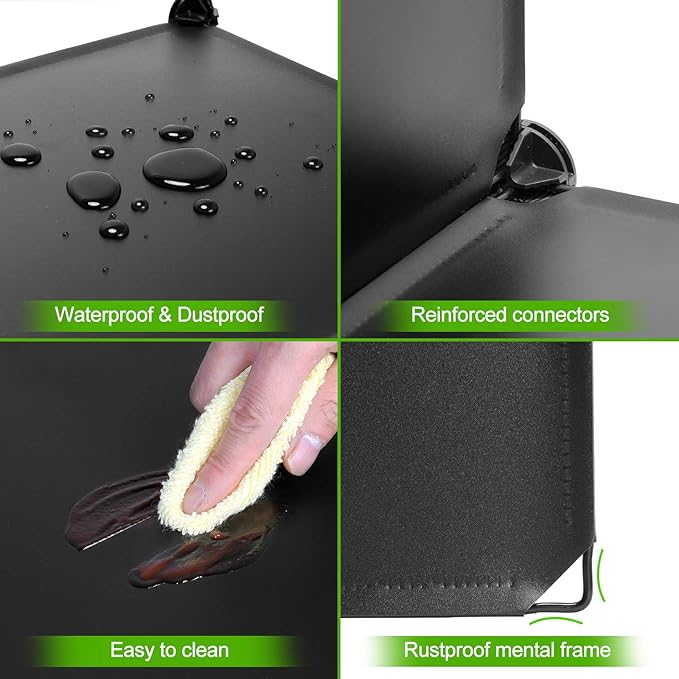 TUMUCUTE Cube Storage Organizer, 6-Cube DIY Plastic Closet Cabinet Modular Bookcase, Storage Shelves for Bedroom Living Room, Office, Black