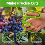 Garden Scissors, 6in Pruning Shears Snips Non-stick Coated Sharp Steel Blades - Gardening Tools Garden Shears for Plants Herb Flowers in Grow Tent and Hydroponics