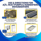 AC Drain Pan Tablets 12PK | Flow Treat Tablets Prevents Odors, Keeps HVAC Drain Pan Clean, Prevents Overflow | One Tablet Lasts up to 4 Weeks