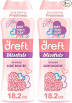 Dreft Blissfuls In-Wash Laundry Scent Booster Beads, Baby Fresh Scent, 18.2 oz (Pack of 2)