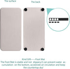 2 Pcs Water Absorbing Stone Trays, Kitchen/Bathroom Sink Soap Dish, Diatomite Tray Used for Hand Soap & Cosmetic Bottles in The Modern Home, 3.5" W x 7.1" L, White
