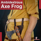 Armory Replicas - Ring Leather Universal O-Ring Medieval Style Axe Holder Belt Frog - Hand Crafted Genuine Leather Costume Weapon Holster Holder