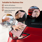 H4N Microfiber Cleaning Cloth Roll, 85 Pack Tear Away Towels, Lint Free, Absorbent, Streak Free, Non-Abrasive, Reusable and Washable Dish Rags for Car and Household Supplies, 11.81x11.81 Inches (Pink)