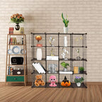 TUMUCUTE Wire Cube Storage Organizer, Metal Storage Shelves Bookshelf, Stackable Modular Closet Organizer for Bedroom Living Room, Office,Storage Shelves（16-Cube，Black）