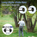 Pole Saws for Tree Trimming, 10FT Long Branch Cutter Handle Pruner, Heavy Duty Tree Trimmer Pole | Ergonomic Non-Slip Grip for Yard Garden and Patios High Branches Cutting
