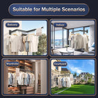 Laundry Drying Rack,Drying & Clothes Rack,Wall Mounted,Retractable & Collapsible, Grey