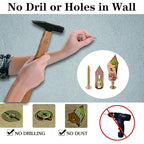 400pcs Self-Drywall Dilling Anchors Screws with 4 Different Expansion Sizes Screw Set, Zinc Plated Steel Dry Wall Screws no Drilling Required, Easy to Install