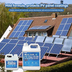 Solar Panel Cleaner 32 oz (Makes 150 Gallons) Powerful Concentrated Cleaning Solution for Glass, PV Panel, Metal & Acrylic | Streak-Free & Non-Toxic, Deep Cleansing, Safe for Multi-Surface