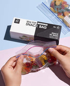 24/7 Bags- Snack Zip Storage Bags, 180 Count, Single Zipper Seal, Easy Grip Open Tabs, Write-On Space, BPA-Free & Heavy Duty, Microwave Safe, Non-StandUp