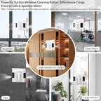 Smart Window Cleaning Robot With Dual Water Spray,3800pa Suction, Multiple Anti - Fall Protection,AI Path Planning,App & Remote Control,Ideal Window Washer Robot For High-Rise Windows And Glass Doors