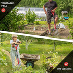 4-Tine Heavy Duty Pitchfork Digging Fork Garden Fork Pitch Forks with Fiberglass Handle for Gardening, Hay,Digging Potatos,43 inches