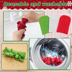 Zubebe 12 Pcs Duster Refill Reusable Fleece Duster Refills Feather Flat Dusters Multi Surface Washable Cleaning Pads Tools for Home, Blinds, Car, Pet, Furniture, Fans (Red,White,Green)