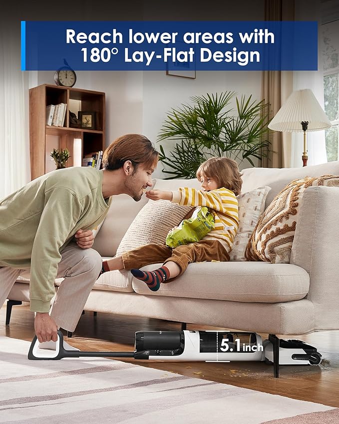 Tineco Floor ONE Switch S6 Stretch Wet Dry Vacuum Cleaner, Multi-Function, 180° Lay-Flat, Anti-Tangle Design, Self-Cleaning, 65Min Runtime, Dual-Edge Cleaning, Whole-House Cleaning Floor Cleaner