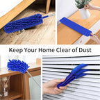 PHABLUS 10 PCS Dusters for Cleaning, Microfiber Duster with Extension Pole Up to 100'', Bendable Washable Cleaner Dusters for Ceiling Fans, High Ceiling, Furniture, Blinds