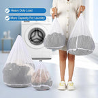 4Pcs Mesh Laundry Bags Washing Machine Mesh Wash Bags for Clothes,Underwear,Lingerie, Bed Linen with Drawstring Closure Sturdy(4 Size)