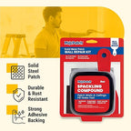 MaxPatch® Drywall Repair Kit - Includes 8 oz Spackling Compound, 4"x 4" Adhesive Metal Patch, Spackling Knife, Sanding Pad - All-in-One Solution for Wall and Ceiling Repairs