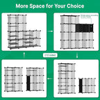 Wire Cube Storage Organizer, 12 Cubes Converted into 14 Cubes, Sturdy Metal Grids Storage Shelf Closet Shelving Units and Storage, Shelves for Bedroom LIvingroom Office