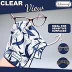 WESERWEF Design Microfiber Glasses Cleaning Cloth – Premium Cleaning Cloth for Eyeglasses, Screens, Tablets, Cameras & Lenses, 12" x 12", Ultra-Soft & Scratch-Free (Whales)