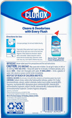 Clorox Ultra Clean Toilet Tablets Bleach & Blue, Rain Clean Scent 2.47 Ounces Each, 2 Count (Package May Vary)