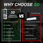 3D One Car Scratch & Swirl Remover Hybrid Rubbing Compound & Polish Buffing Compound for True Paint Correction 8oz Made in USA