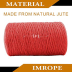 1mm x 5000 Feet Red Jute Rope, Twine for Gardening Tomato Climbing Plant Tie Floristry Crafts Gift Wrapping Packing Decor