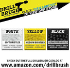 Outdoor Concrete Brush - Driveway Cleaner Scrub Brush for Rotary Polisher – 7 Inch Black Ultra Stiff with Nylon Bristles - Brick Cleaner Scrubber for Variable Speed Polisher - Concrete Floor Scrubber