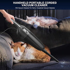 Corded Stick Vacuum Cleaner, Lightweight High Power Handheld Vac with Crevice Tool for Home, Apartment, Carpet, Pet Hair & Hardwood Floors, Black