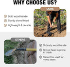 REDCAMP 27" Shovel for Digging, Garden Spade Tool with D-Handle, Manganese Steel Wooden Handel Spade Digging Tool,Beach,Sand Car Snow Shovel