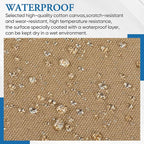 Canvas Repair Patch 5.5 x 8 Inches 6Pcs Self-Adhesive Waterproof Canvas Patch Kit for Repairing Tents,Sofas,Boat Covers,Camping Chair,Awnings,Car Seats.（Khaki）