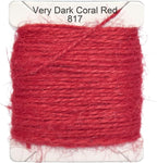 Jute Twine 15m Long Twine String for Crafts Gift Wrapping Packing Gardening Crochet Knitting Macrame Decor (Very Dark Coral Red)