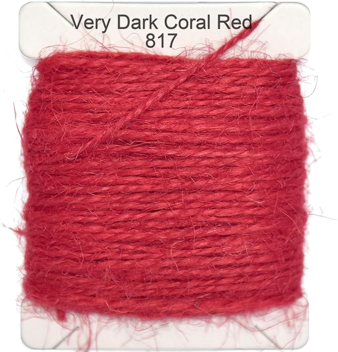 Jute Twine 15m Long Twine String for Crafts Gift Wrapping Packing Gardening Crochet Knitting Macrame Decor (Very Dark Coral Red)