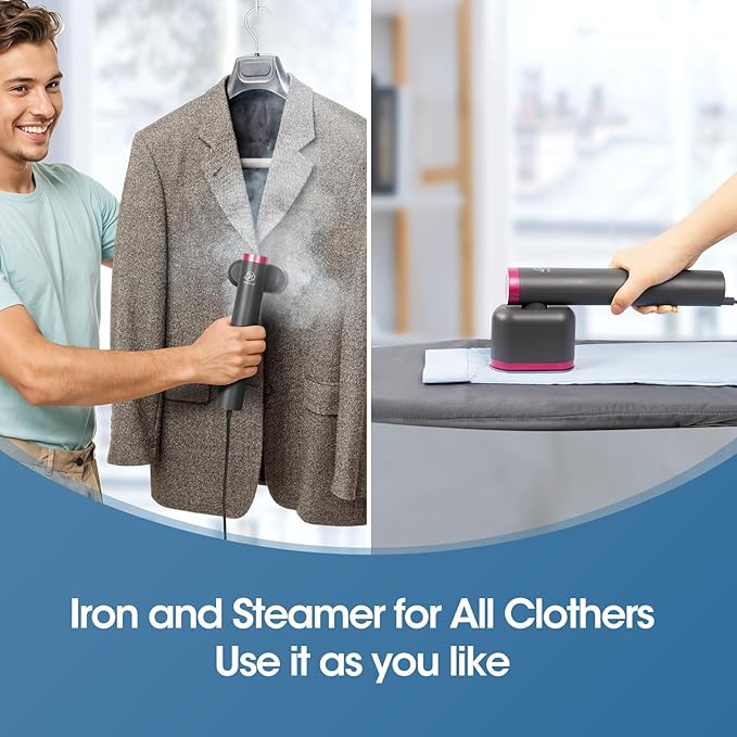 Steamer for clothes,Mini iron for Clothes Travel Essentials,Travel Steamer for Clothes Portable,Iron Mini with Steam 15s Fast Heat-up 22g/min Steam