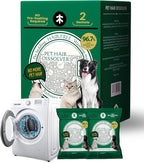 SEMECH by Seedshub Pet Hair Dissolver for Washing Machine-2 Sachets, 96.7% Hair Dissolution, Dog & Cat Hair Remover, Removes Odors & Residue, HE Compatible for Front & Top Load Washers, Septic Safe